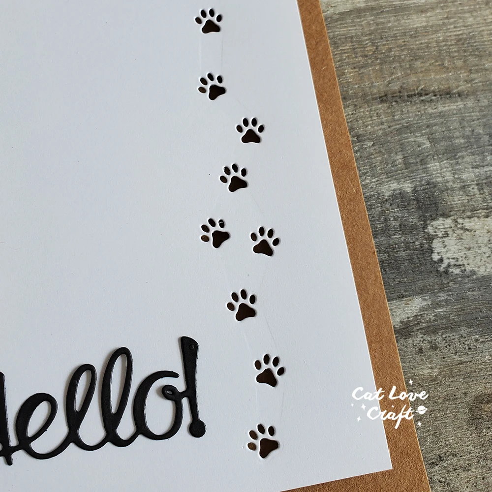 Description Picture 5 of itemCatlove Dog Paw Track Animal Metal Cutting Dies Scrapbooking Stencil Die Cuts Card Making DIY Craft Embossing New Dies For 2023