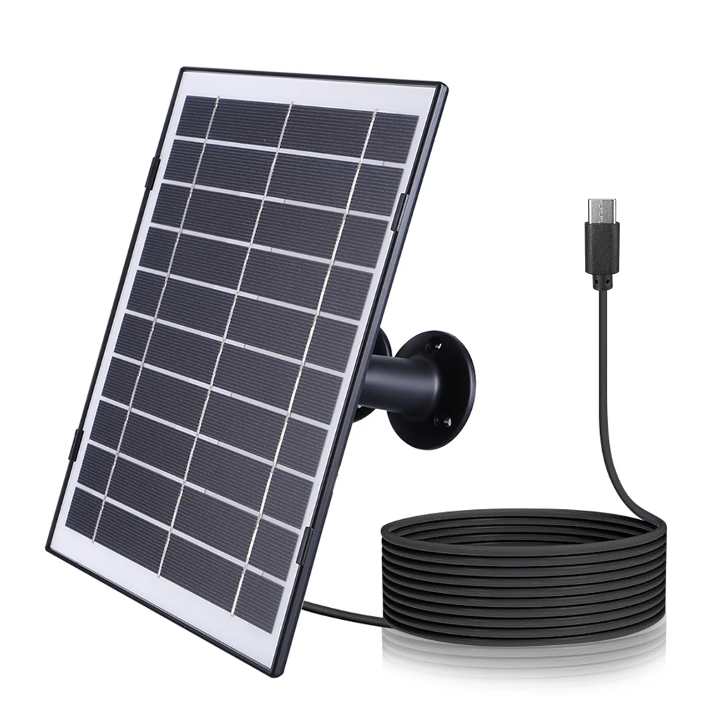 EufyCam Wyze Cam용 카메라 태양열 패널 충전기, IP65 방수 태양열 충전기, 360 ° 조절식 장착, 9.8Ft 충전 케이블, 30W