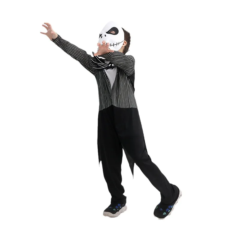 

The Nightmare Jack Skeleton Classic Before Christmas Boy's Fancy New Child Bodysuit Suit Halloween Clothes