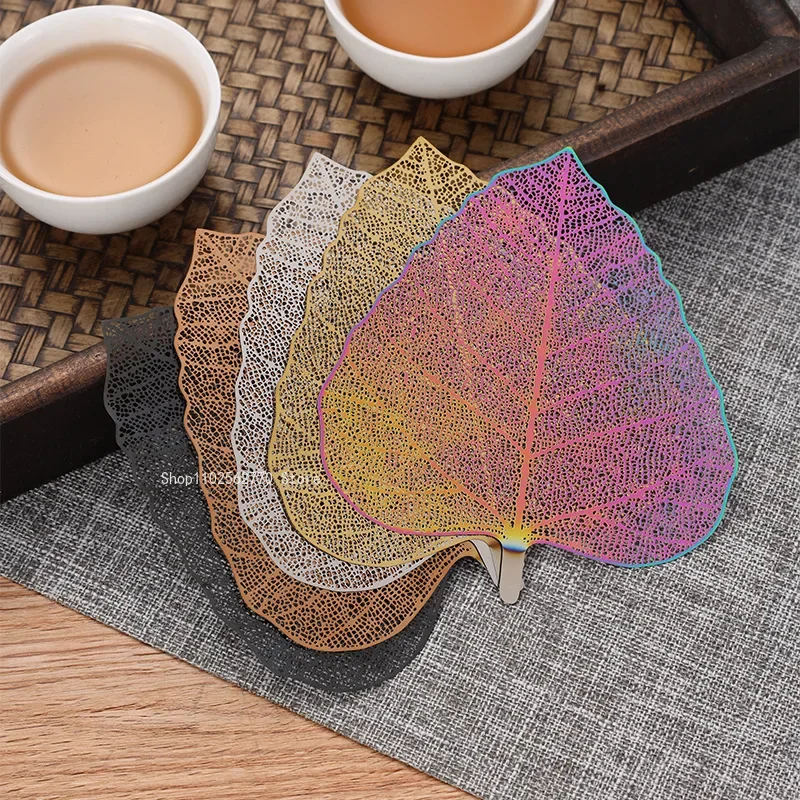 Creative Stainless Steel Tea Strainer Bodhi Leaf Shape Thickened Separation Mesh Household Indoor/office Tea Ceremony Supplies