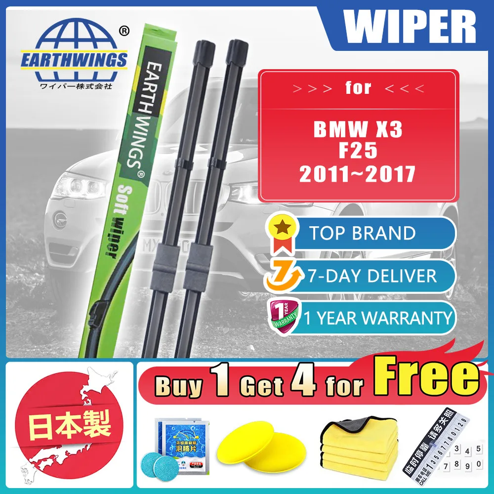 Per Bmw X3 F25 2011 2012 2013 2014 2015 2016 2017 M Sport Xdrive30D Xdrive20D Anteriore Della Parte Posteriore Dell'Automobile Wiper Blades Parabrezza