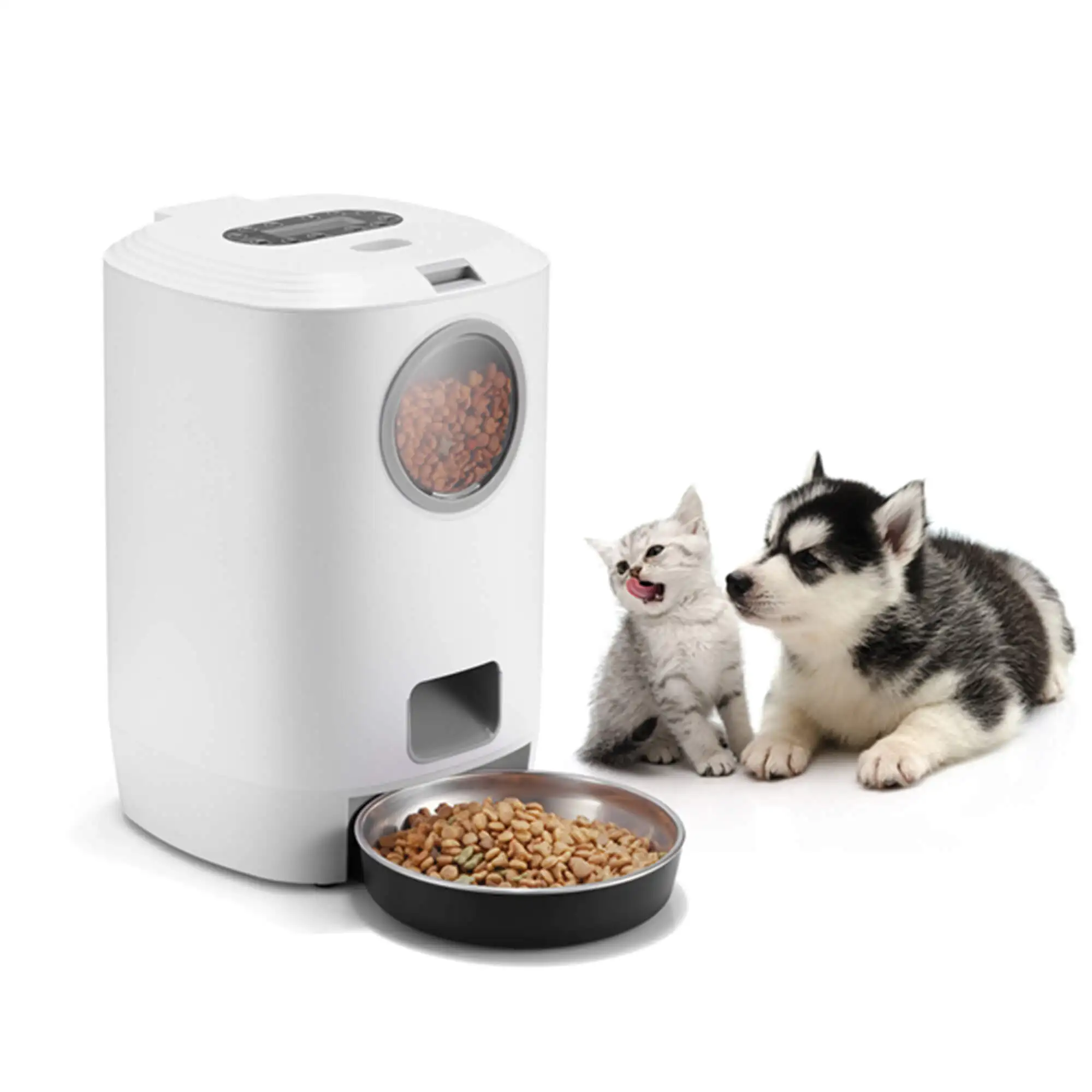 

Petwant Smart 4.5L Visual Auto Pet Self Feeding Dispenser Metal Bowl Timed Automatic Dog Cat Feeder