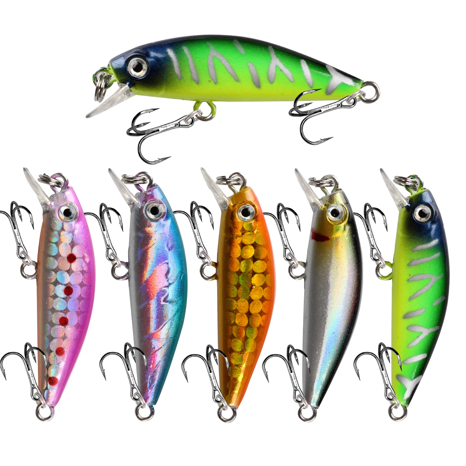 1 Adet Mini Minnow Bal k l k Lures Wobblers 4 5cm 2 5g Japon Tasar m 