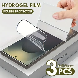 Premium Hydrogel Full Cover Screen Protector - Seamless Edge - to - Edge TPU Film (3 - Pack) - Hydrogel Film (Samsung S21 Plus)