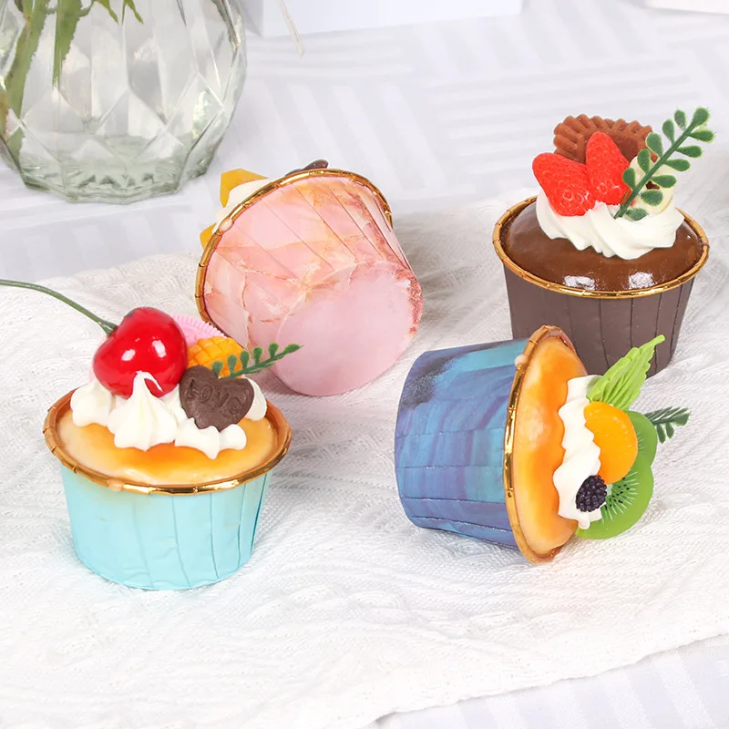 Food Photography Props Food Model Table Decoration 1PC Artificial Fruit Cake Biscuit Fake Food Decoration Photography Pro Food Simulation Cake Model Tea Table Decoration FCYY-MIX1