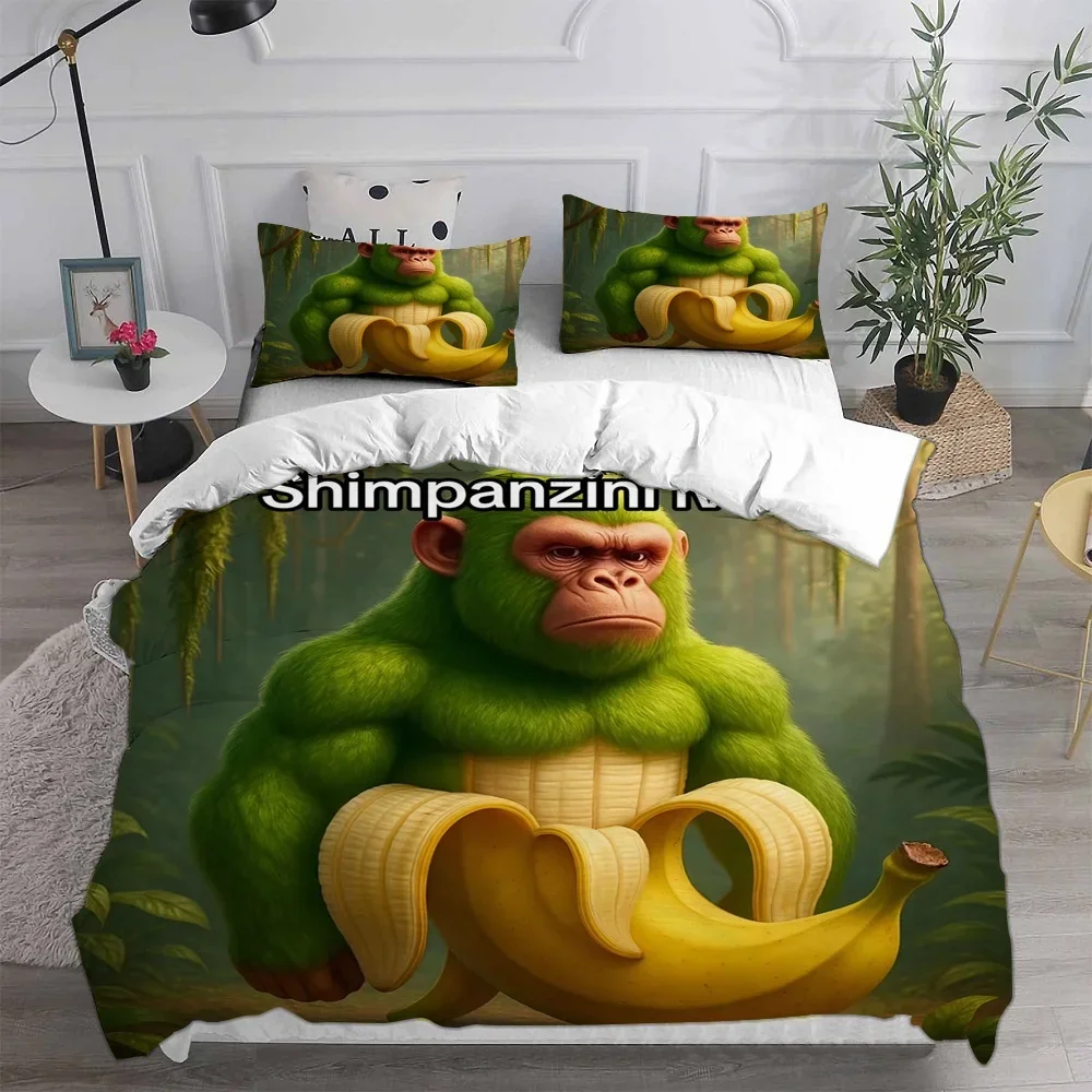 ai Italian Brainrot Tung Tung Sahur Bedding Sets Bed Cover Comforter Duvet Cover Pillow Case 2-3 Pieces Sets Home Decor
