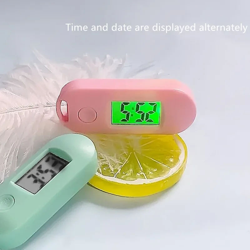 Mini Portable Digital Watch for Students Exam-Ready Quiet Design Library Friendly Pocket Watch Keychain Buckle