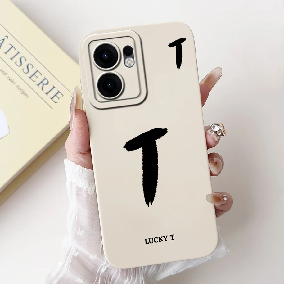Stylish Cute Letters Shockproof Back Cover with Camera Lens Protection