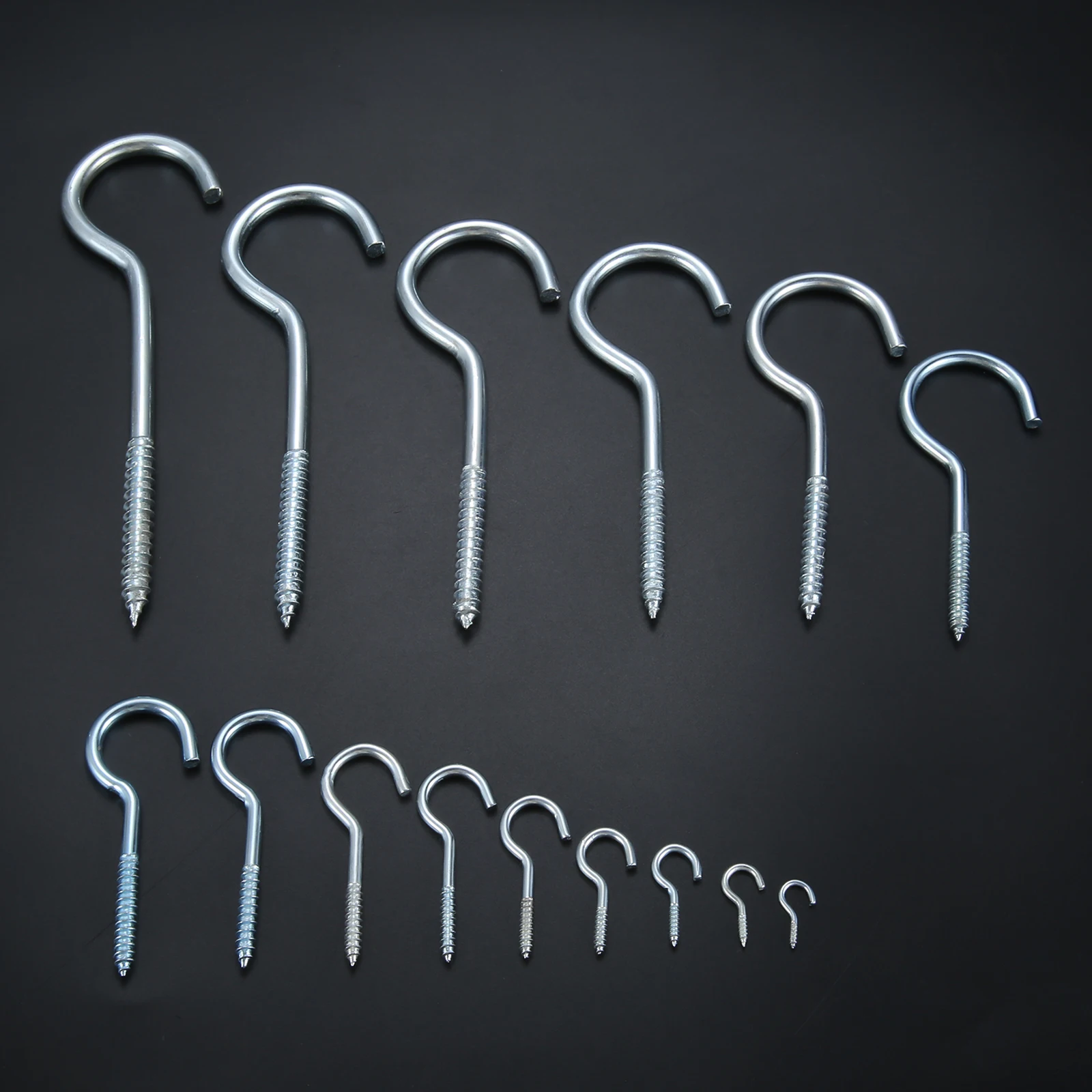 Uxcell 50-200pcs 10x4mm 15x7mm Screw Eye Hooks Self Tapping Screws