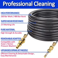 High Pressure Washer Sewer Drain Cleaning Hose Sewage Pipeline Jetting Hose Kit for Huter Kolner Kpaton  IPC Portotecnica 2
