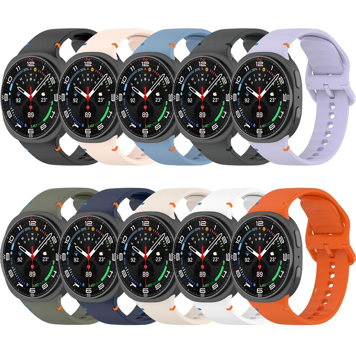 Premium Silicone Breathable Wristband for Smartwatch - Classic Edition, 40mm/44mm
