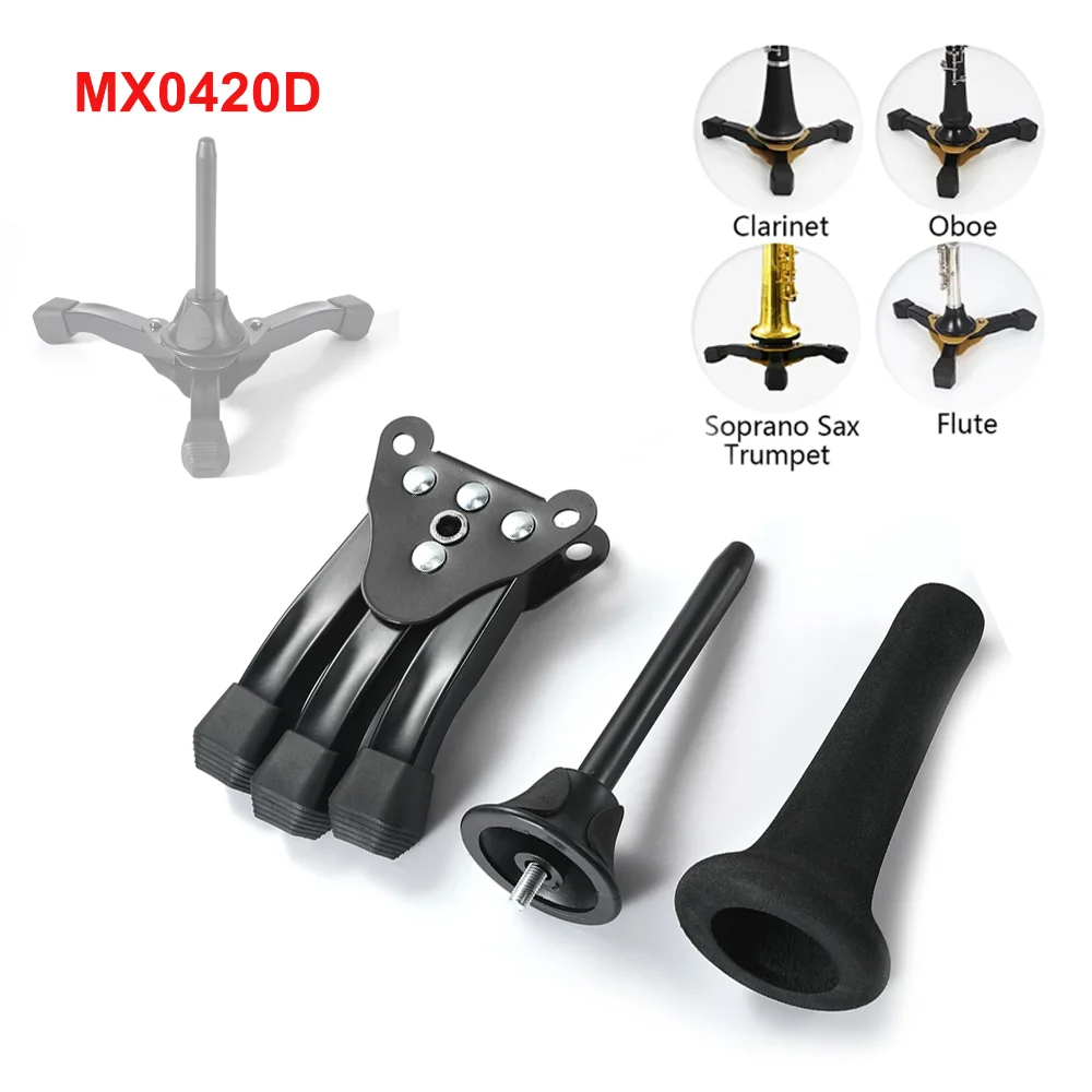Description Picture 4 of itemPortable Foldable Tripod Stand Non-slip Wind Instrument Accessories suitable for Holder Clarinet Trumpet Flute Oboe Saxophone