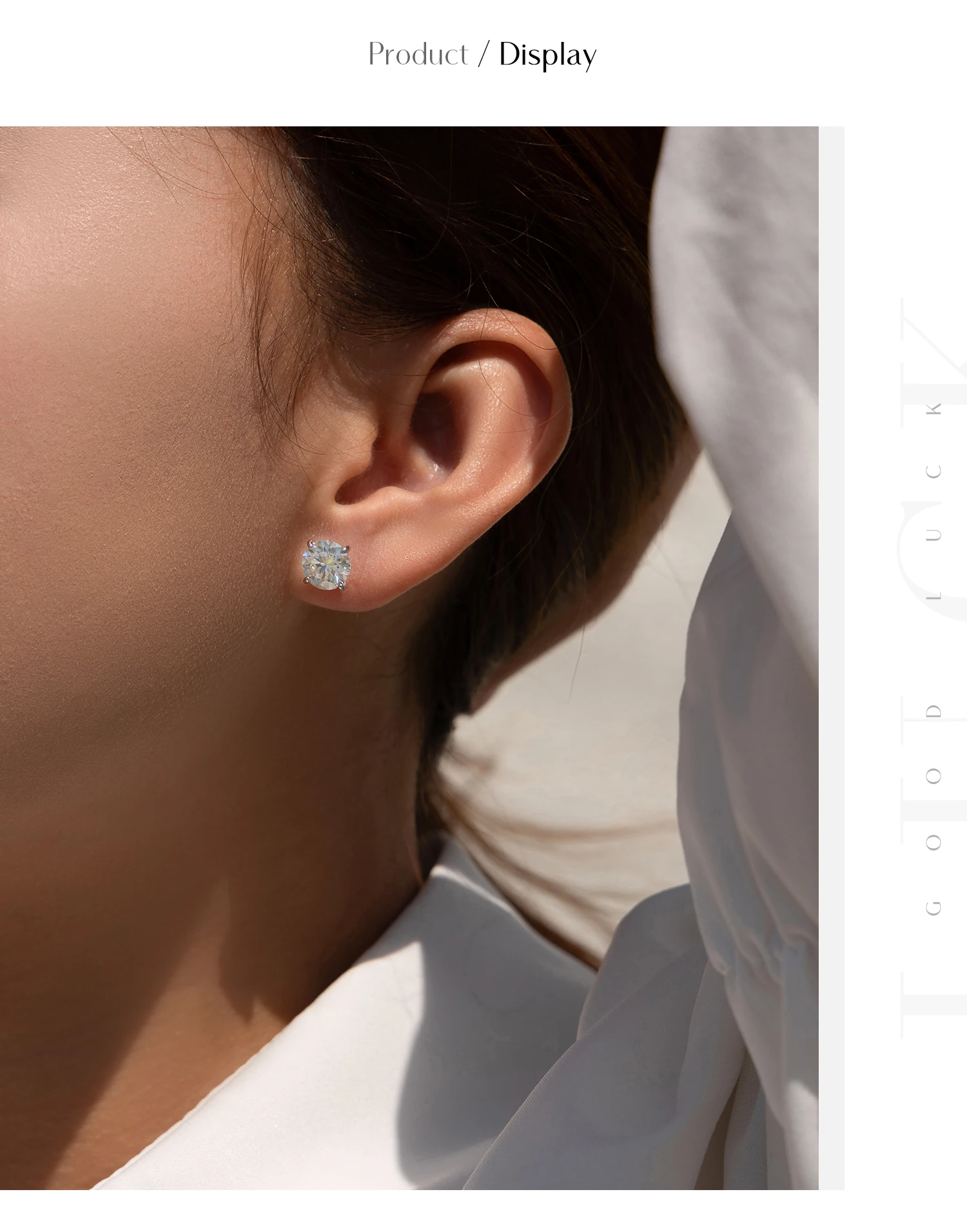MODIAN 925 Sterling Silber Einfache Runde Ohr Stud Funkelnden D Farbe Moissanit Stud Ohrringe Für Frauen Edlen Schmuck – Detail 10