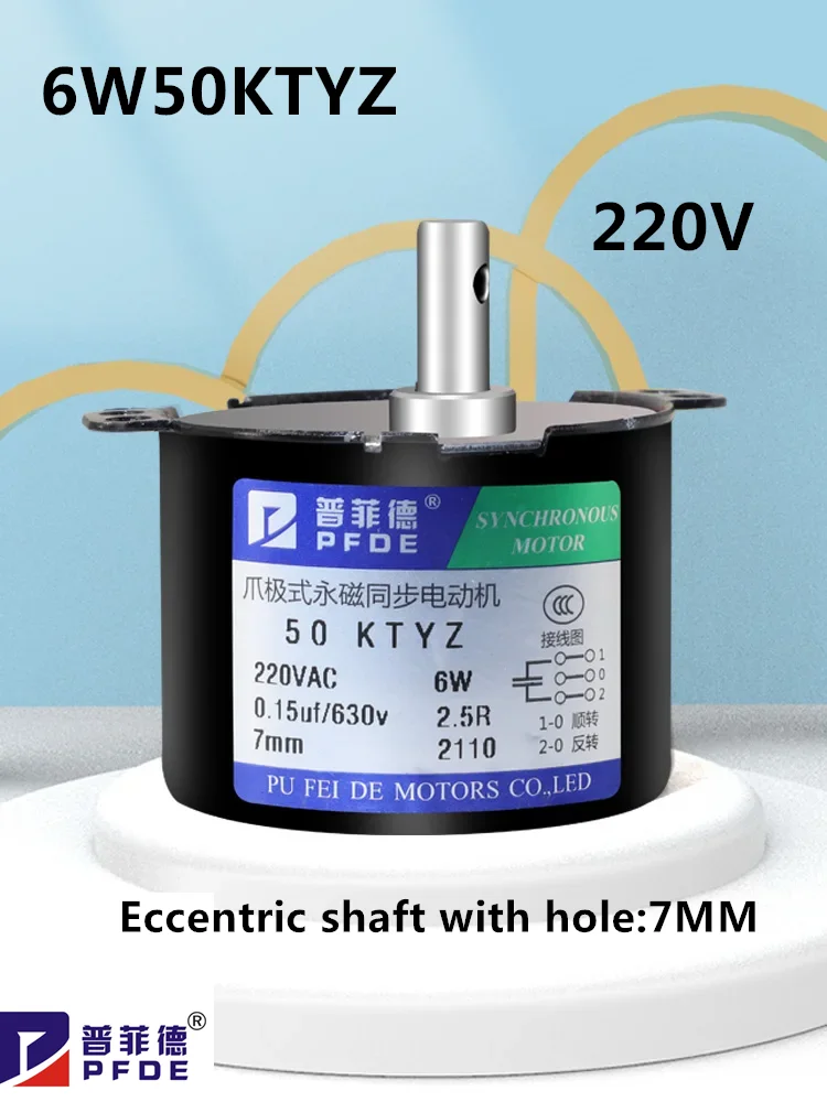 Ktyzz Ímã Permanente Motor Síncrono High Torque 220v ac Frente e Reverso Controlável Engrenado Motores Redutor de Velocidade 50