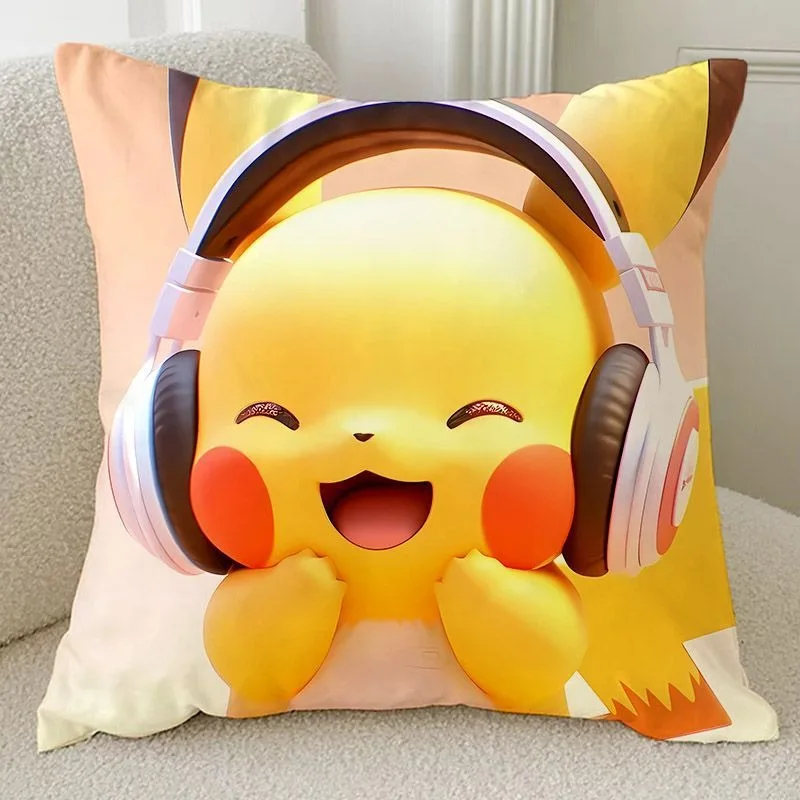Pokemon Anime Peripheral Pillow Cover Pikachu Cute Decorative Pillow Cover Home Living Room Sofa Room Decoration Children Gift 3
