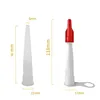 10PCS Caulking Gun Nozzles Spare Silicone Nozzle Silicone Tube With Red Nozzles Cap Sealing Cap Household Sealant Tool 2
