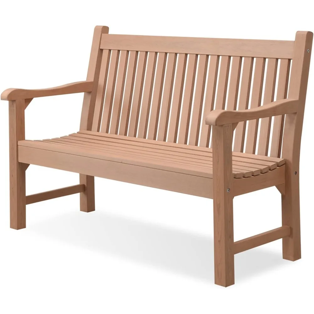 

Garden Bench, 2-Person Poly Lumber Patio Bench, All-Weather Outdoor Bench That Never Rot and Fade, Memorial Bench, Outdoor Bench