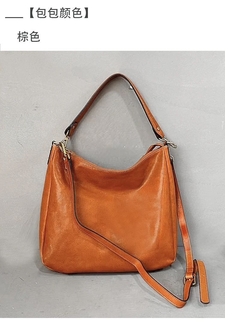 PNDME einfache Designer-Handtasche aus echtem Leder für Damen mit großem Fassungsvermögen, Wochenend-Handtasche aus pflanzlich gegerbtem Leder – Detail 11
