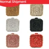 Dazzling Crystal Women Evening Bag Metal Box Clutch Wedding Bridal Diamond Minaudiere Mini Handbags Ladies Party Purses