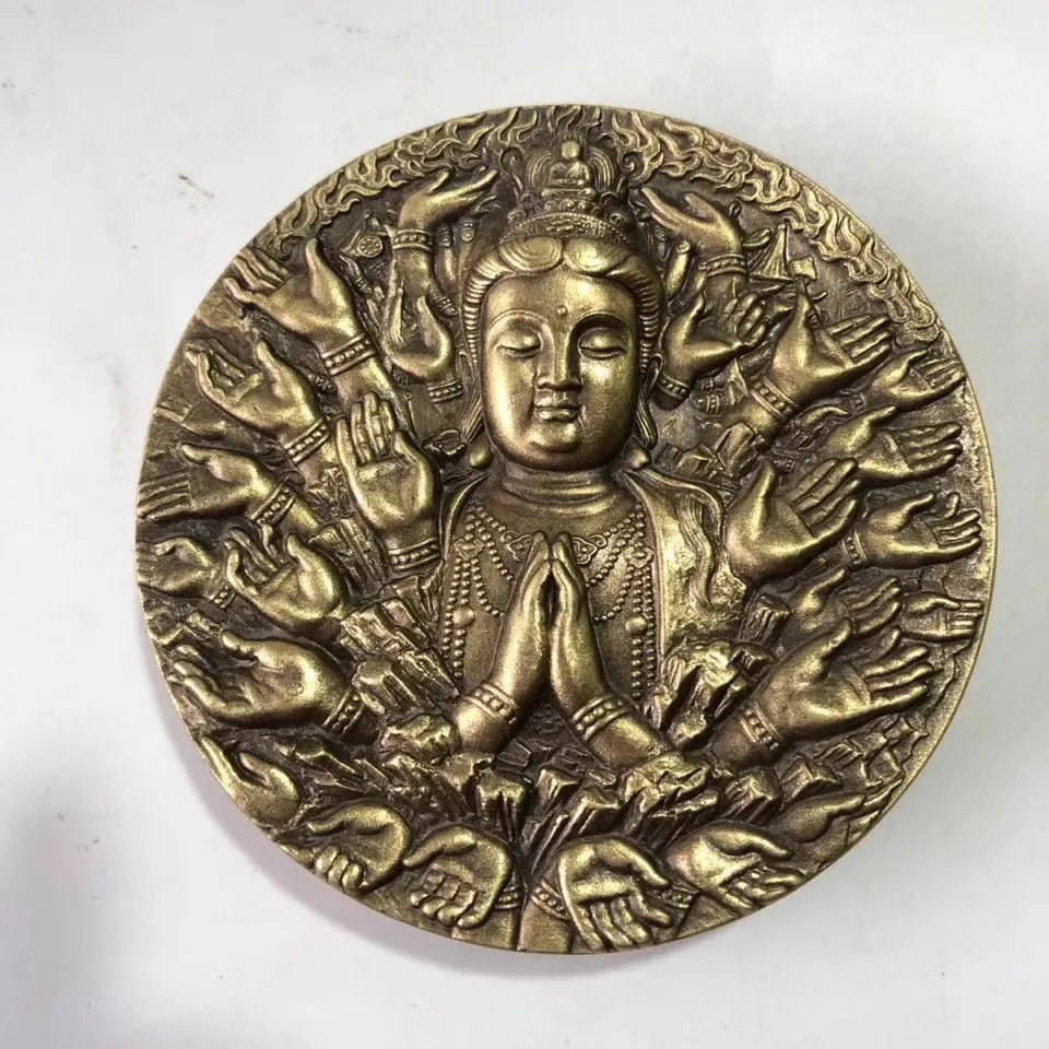 

Pure Copper Solid Thousand Hand Guanyin Commemorative Medal
