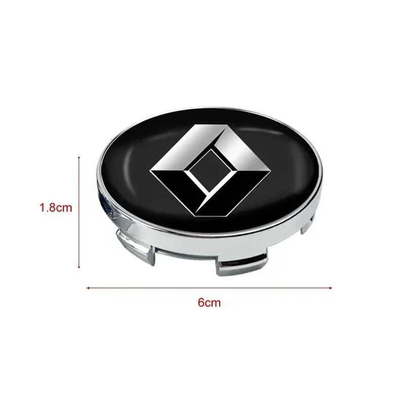 4-Piece 60mm Car Wheel Center Cap Set - Stylish Wheel Cover Accessories
