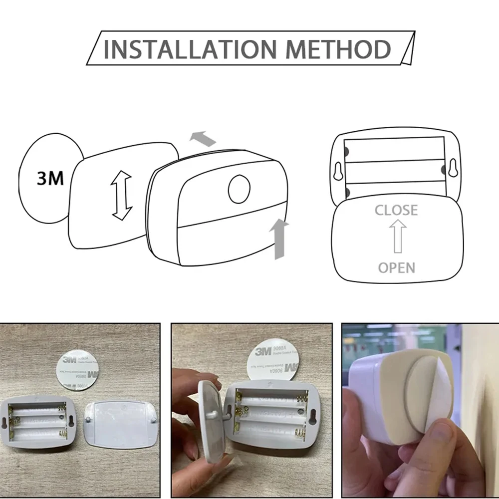 Motion Sensor Light Indoor LED Night Light Stick on Nightlight Battery Operated Lights for Hallway Stair Bathroom Closet Bedroom 5