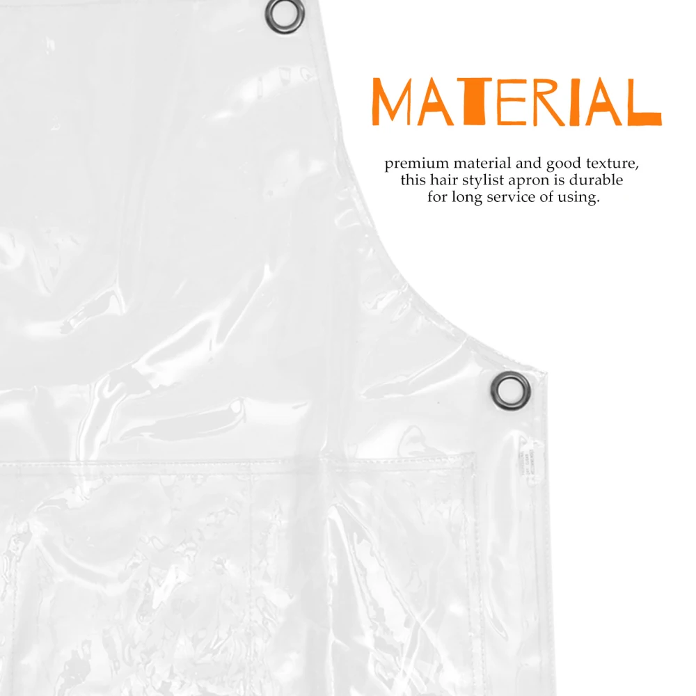 1pc Transparent TPU Apron Barber Apron Salon Hair Styling Wraps Hair