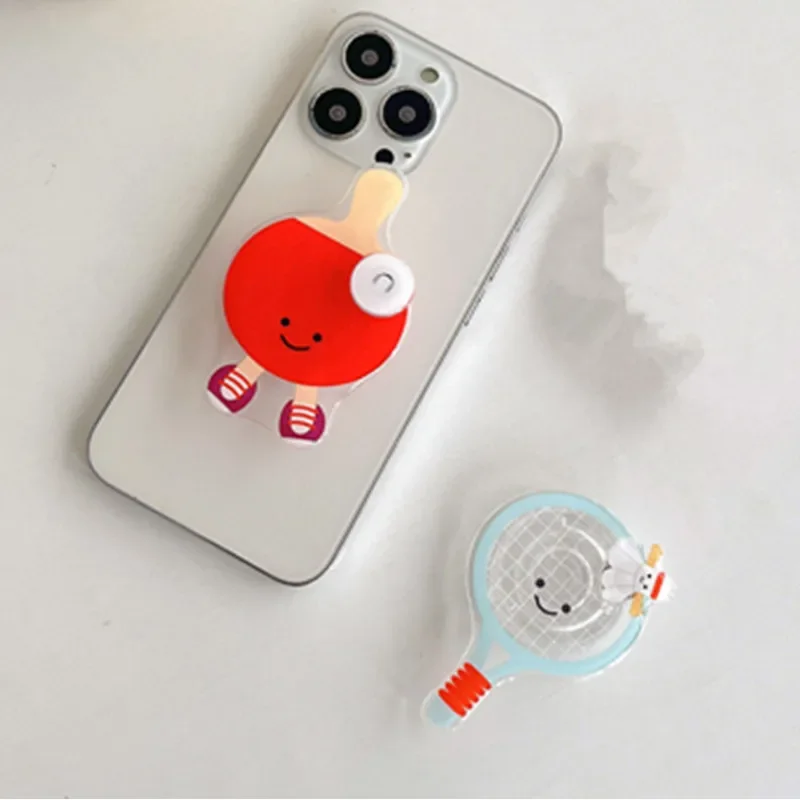 Lindo giratorio bádminton plegable anillo de dedo Griptok soporte de teléfono para IPhone Samsung soporte de bolsillo Tok soporte