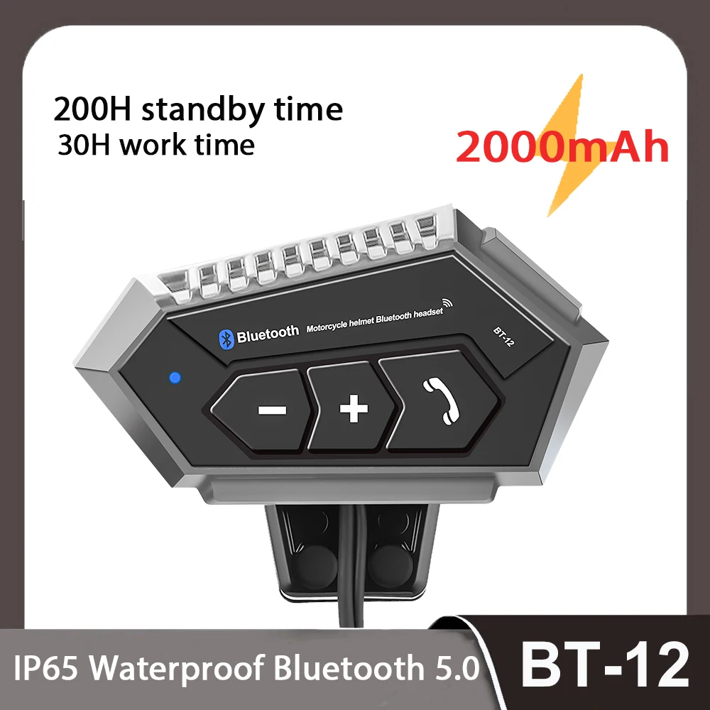 

Bluetooth-гарнитура для мотоциклетного шлема, 2000 мАч