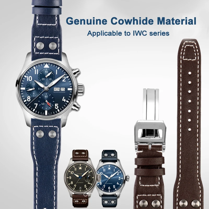 

Ремешок из натуральной кожи для мужских часов IWC, 21 мм 22 мм
