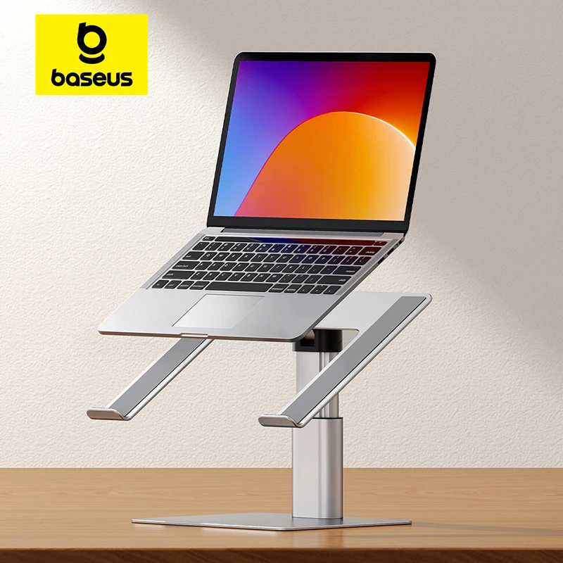 Baseus-liga de Alumínio Ajustável Laptop Stand Antiderrapante Desktop Holder Notebook Stand Macbook Tablet