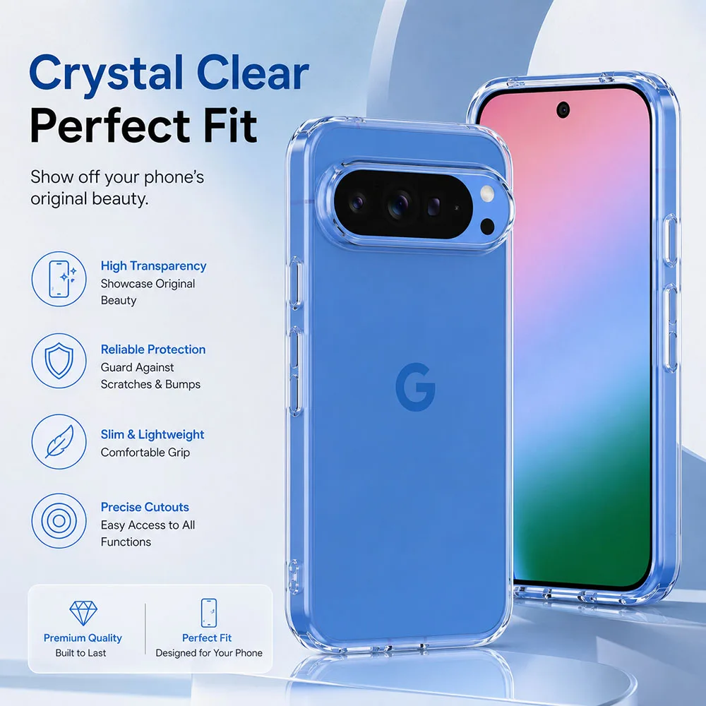 Premium Clear Soft TPU Shockproof Case - Ultra Thin Protective Shell Cover