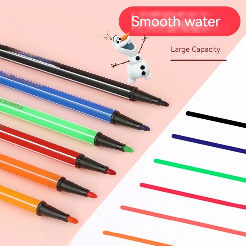 Washable Watercolor Pen Disney CHILDREN'S Stationery Elementary School Student Drawing Graffiti Color Pen Children's Day Gift