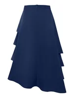 VONDA Plus Size Women Party Skirt 2024 Street High Waist Fashion Multi Layered Ruffled Hem Long Maxi Skirts Elegant Swing Bottom - Image 5