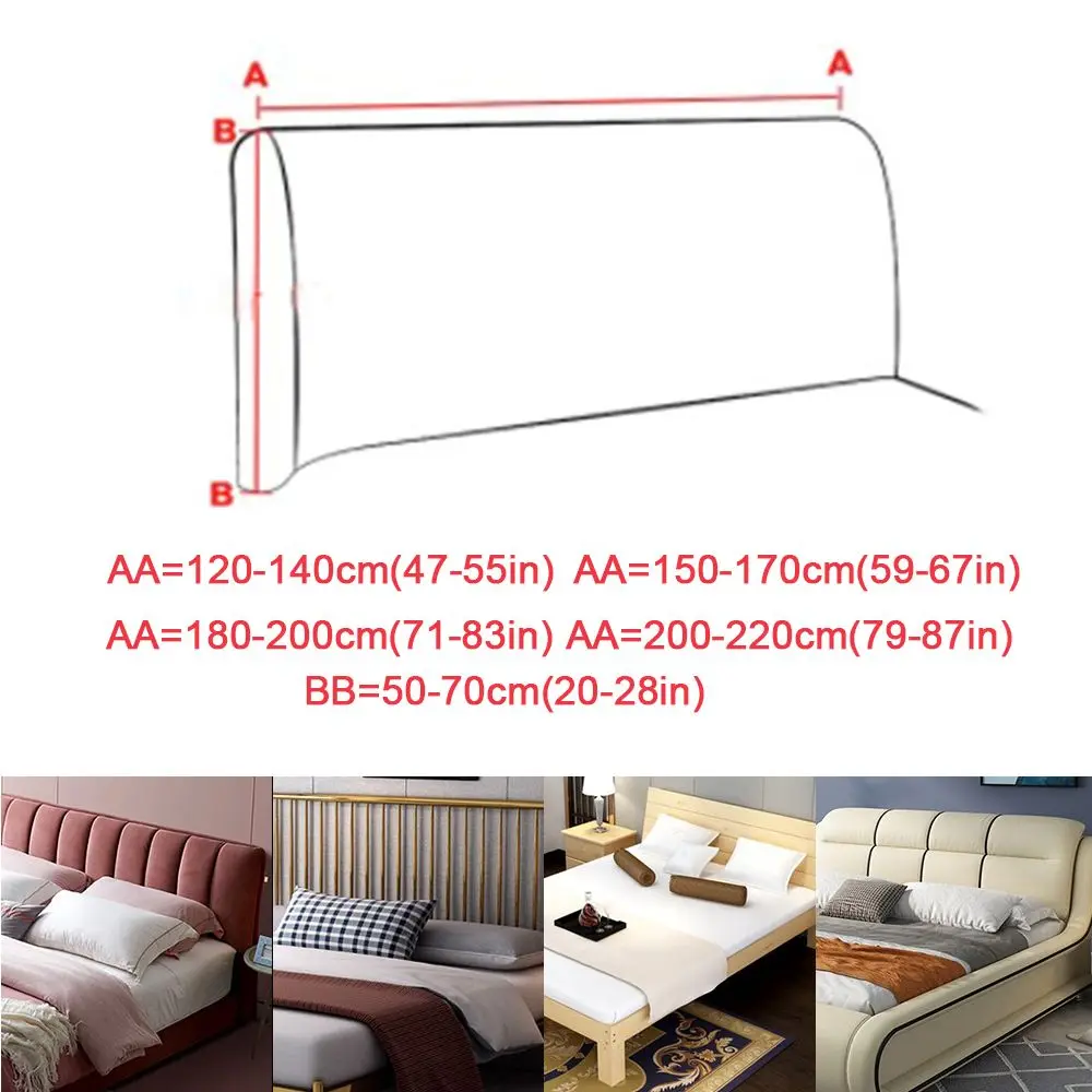 Elastic Home Solid Color Bed Head Covers Dustproof Slipcover Back Chair Cover Bed Headboard Cover