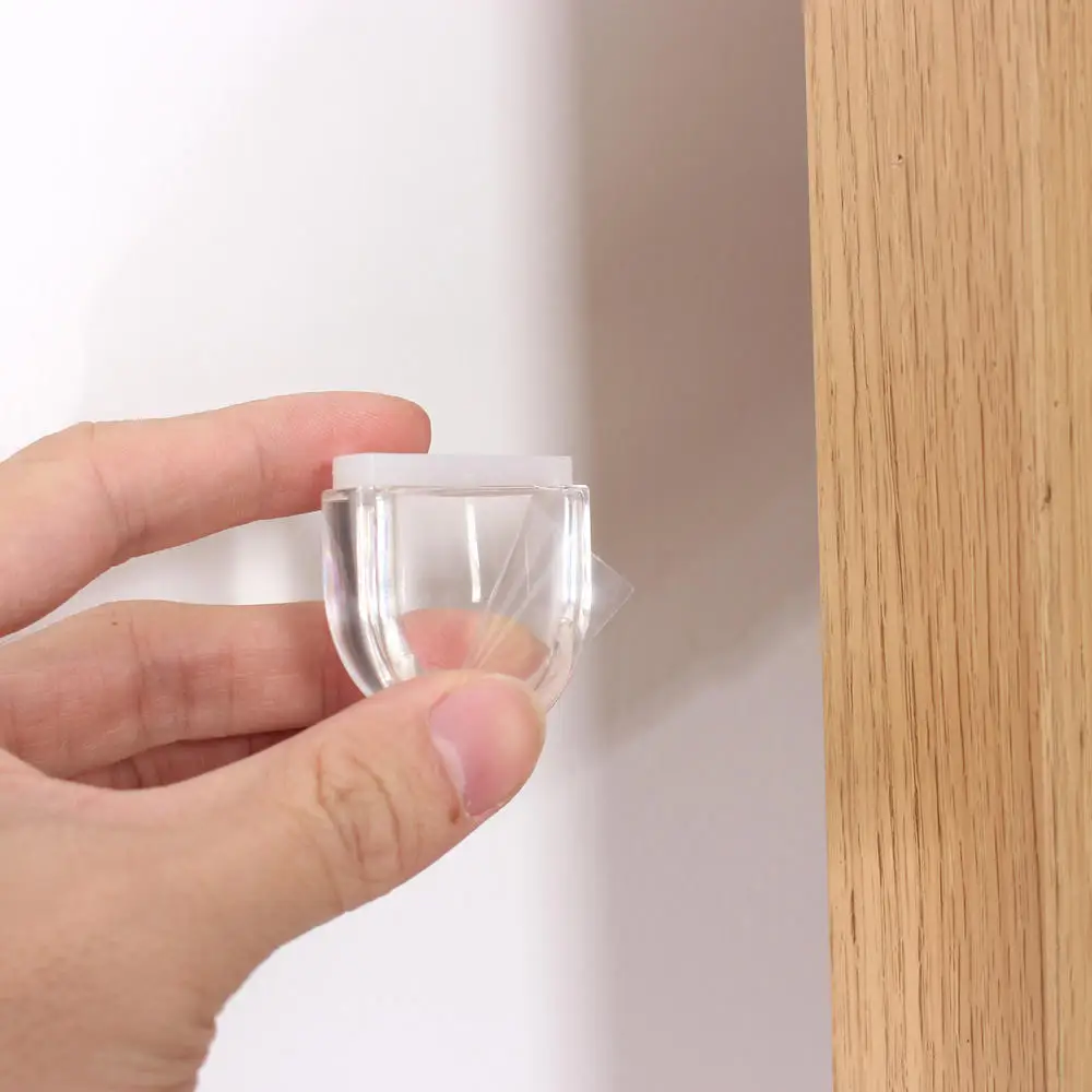 Door Stopper Acrylic Self Adhesive Anti-Collision Door Holders Catch Floor Mounted Nail-free Stops Protect Walls Furniture