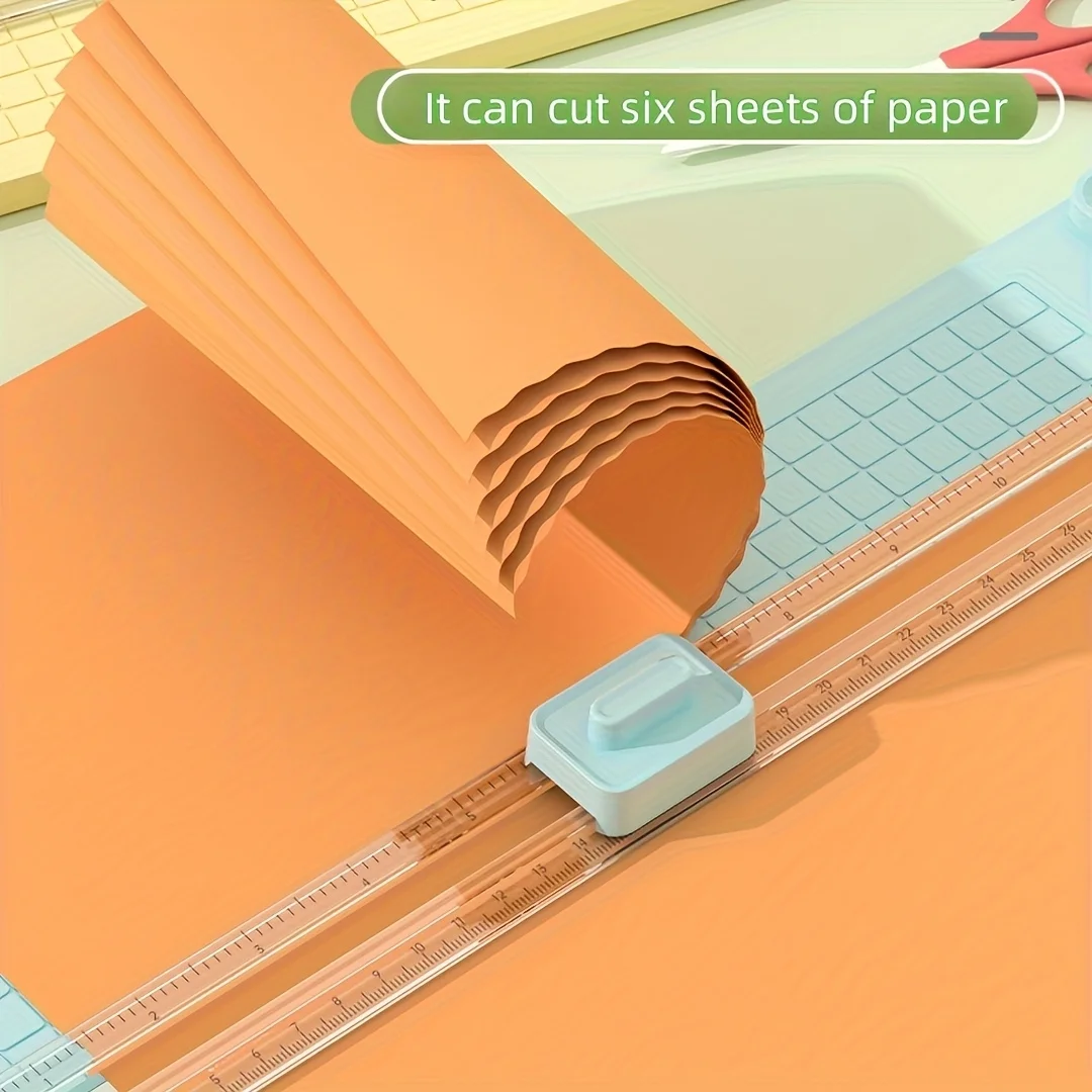 1pc Manual 4-in-1 Bidirectional Paper Cutter with 4 Blades - Portable Office School Home Use, Precision Cutting Tool 6