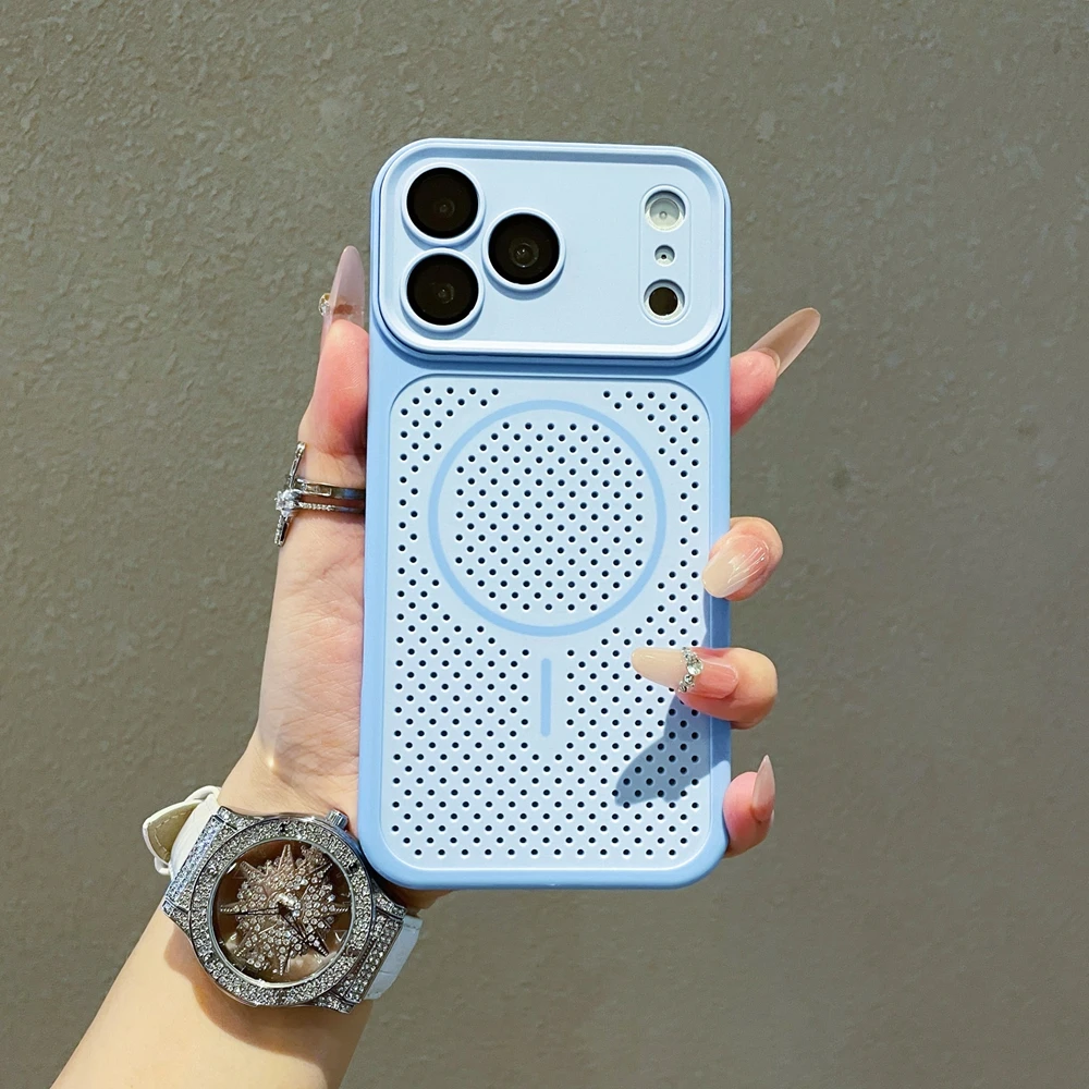 Breathable Grid Matte Magnetic Case with Cooling Heat Dissipation