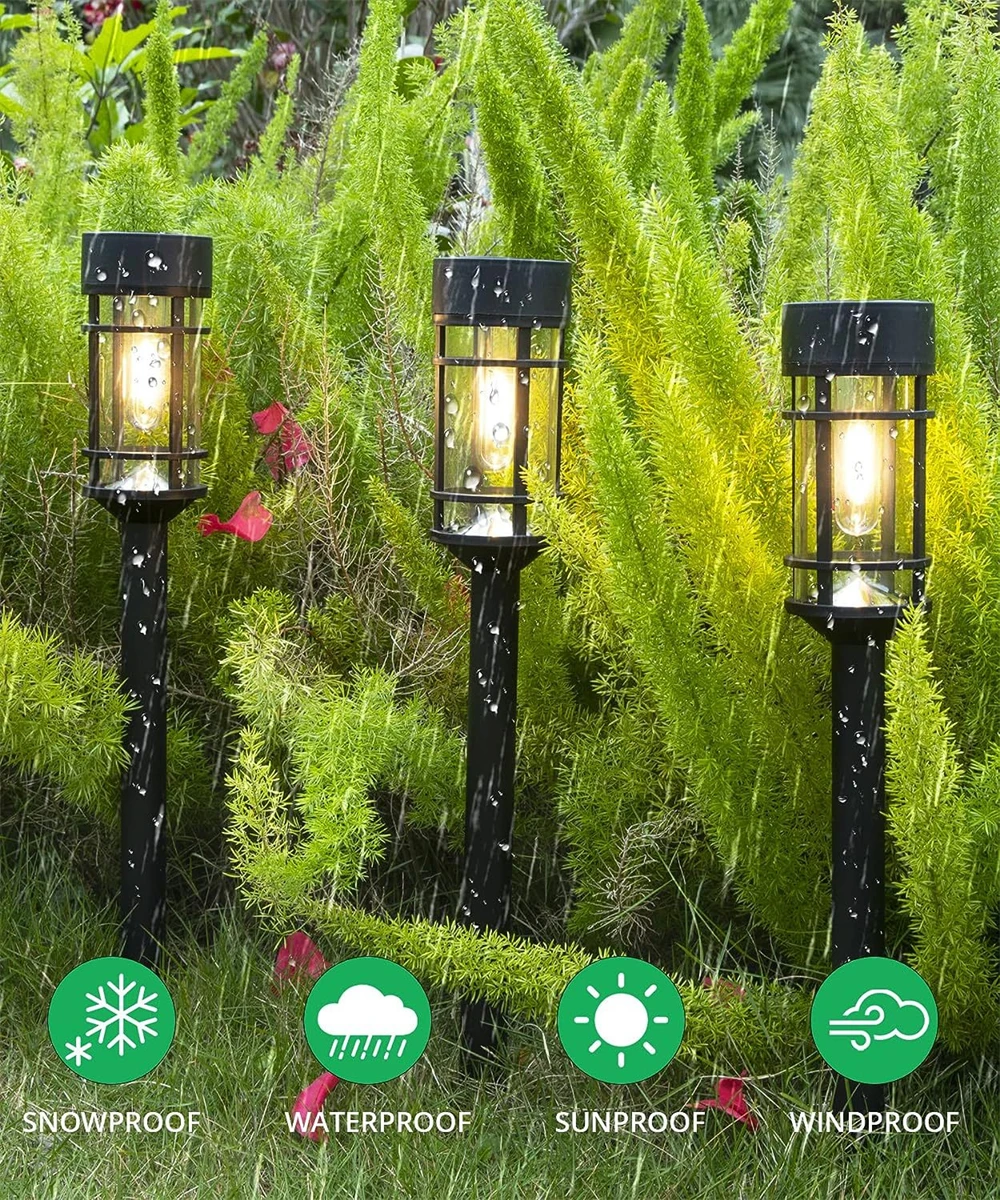 2PCS Solar Pathway Lights Waterproof Upgraded Walkway Landscape Outdoor Driveway Lights for Yard Lawn Patio Garden Decor 5