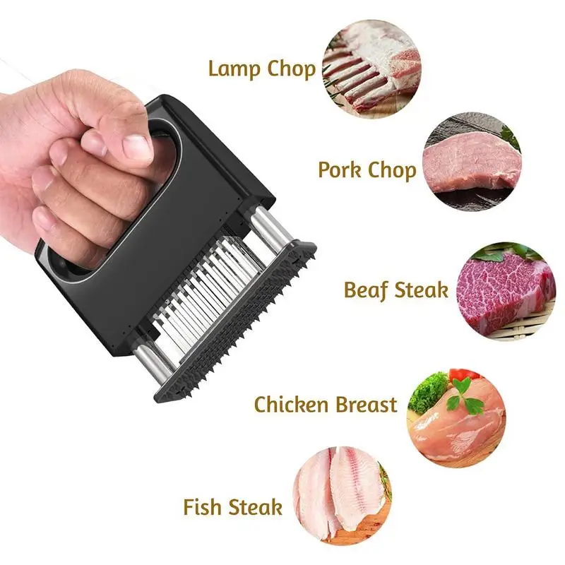 Meat Tenderizer Needle Tartness Loose Meat Needle 48-Pin Kitchen Cooking Tool Stainless Steel Tenderizer For Tenderizing