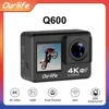 Ourlife Q600 Dual Screen 4K Action Camera 170° Wide Angle 30M Waterproof Sports Video Action Cameras Motorcycle Bicycle Helmet 1
