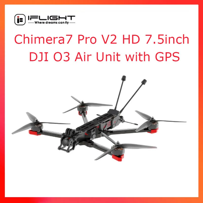 Iflight Chimera7 Pro V2 Hd 7.5 Pollici 6S Lr Bnf Con Blitz F7 55A Stack / Dji O3 Air Unit Per Occhiali Dji 2