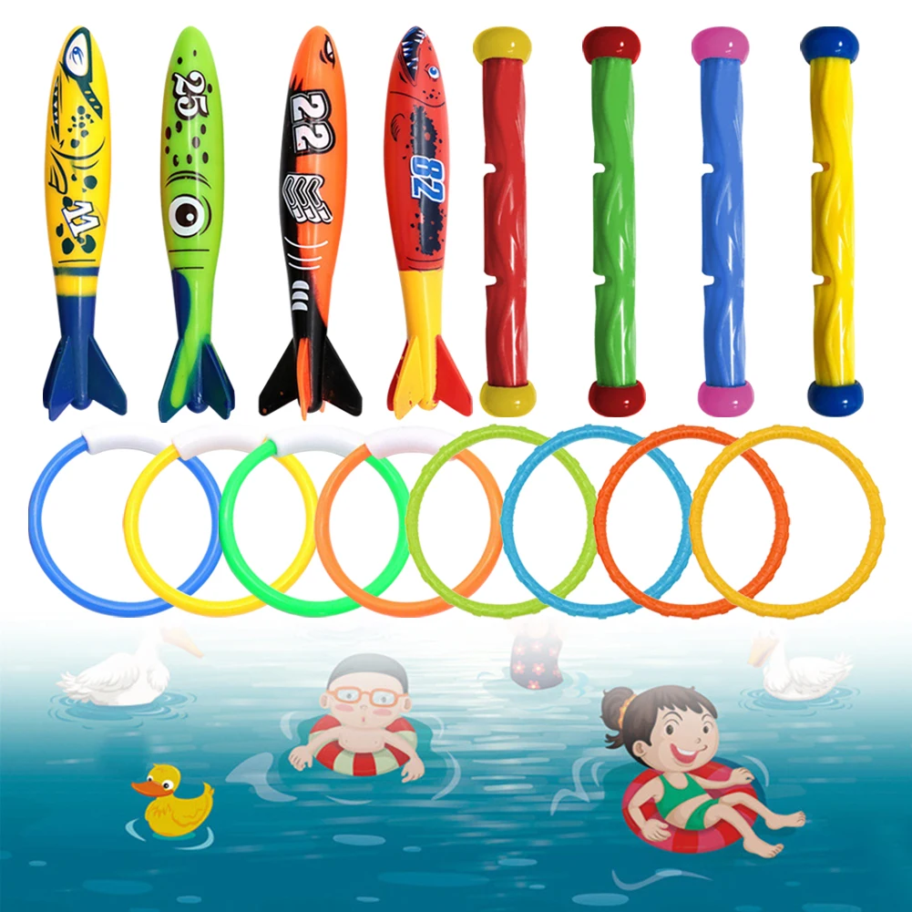 4Pcs Summer Pool Diving Toys Multicolor Underwater Diving Toys Creative Throwing Dive Water Toy Swimming Pool Accessories 2