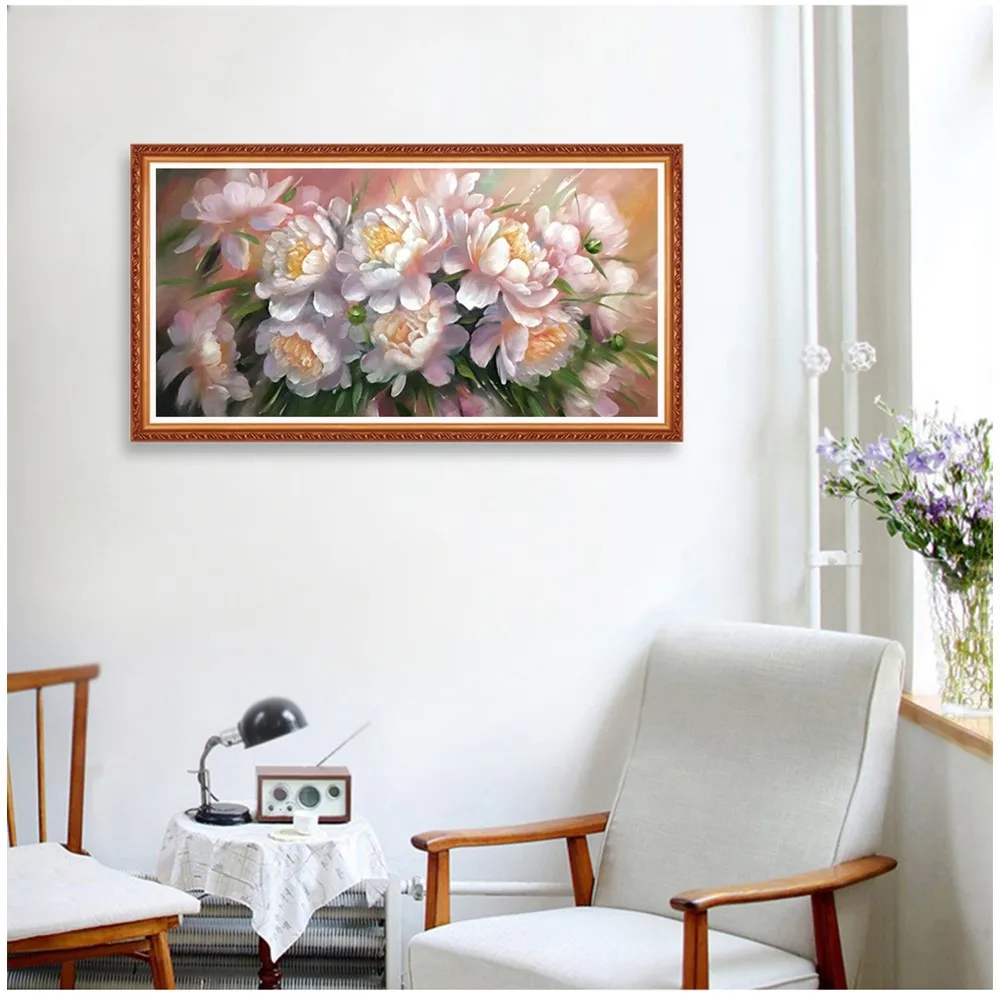 Diamond Mosaic Flower Picture Of Rhinestone Peony 5D DIY Embroidery Diamond Painting Flowers Full Drill Square diamond painting