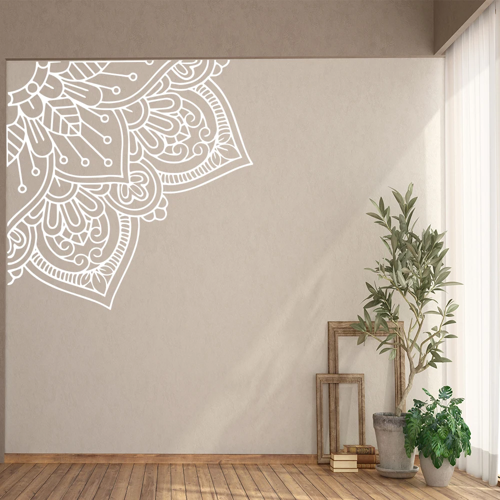 

Square Mandala Wall Sticker Vinyl Decals For Living Rooms Decoration Yoga Decal Creative Stickers Home Bedroom Decor Decal1