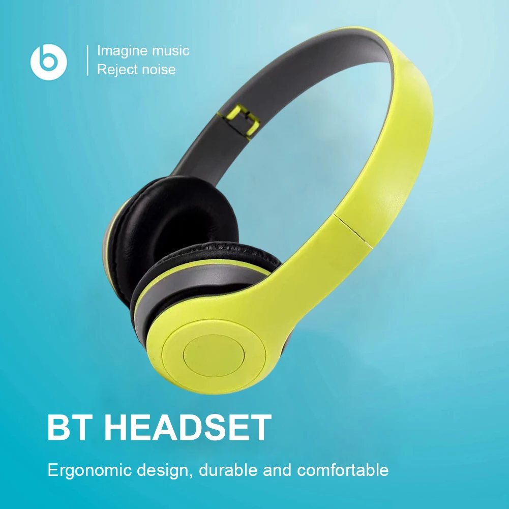 P47 Wireless Game Headset Noise Cancelling Sports BT5.0 Headphones Studio Pro Card Mp3 Player Support Hands-Free Built-in Mic 4