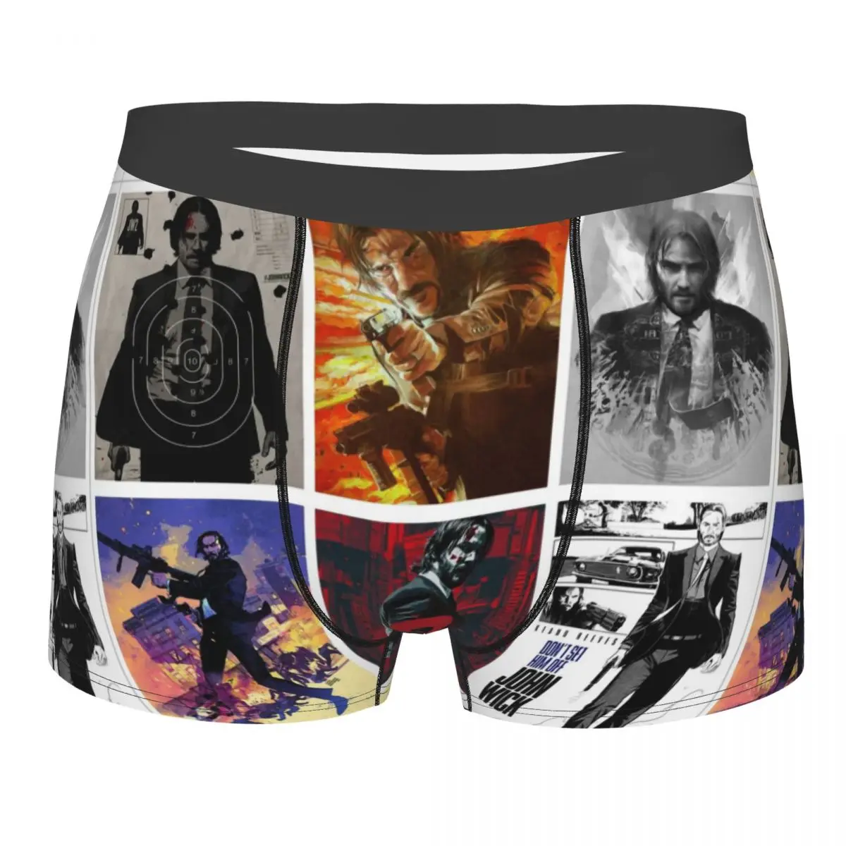 Keanu Reeves John Wick Men's Boxer Briefs Highly Breathable Underpants High Quality 3D Print Shorts Gift Idea