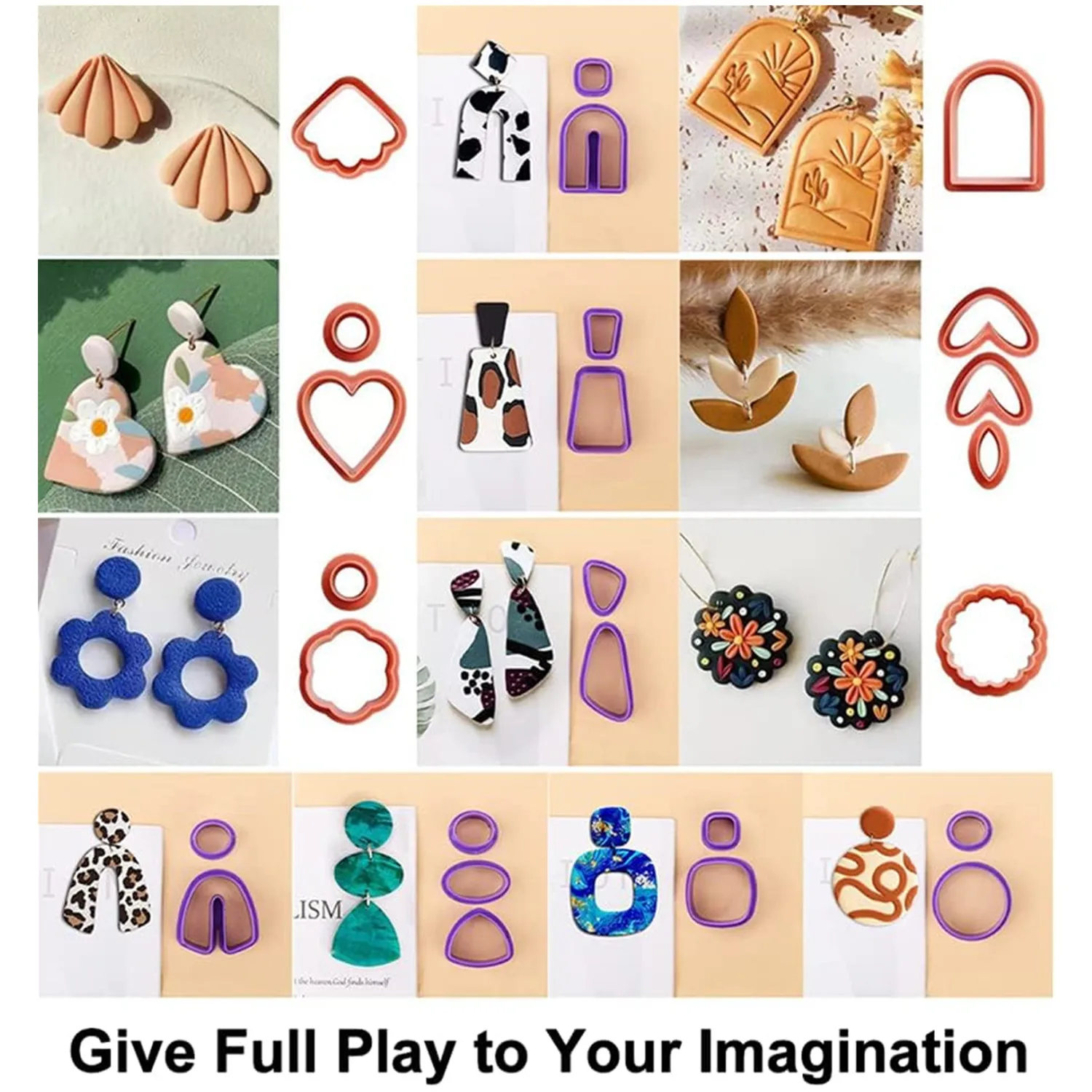 Polymer Clay Cutter & Mold Set 4