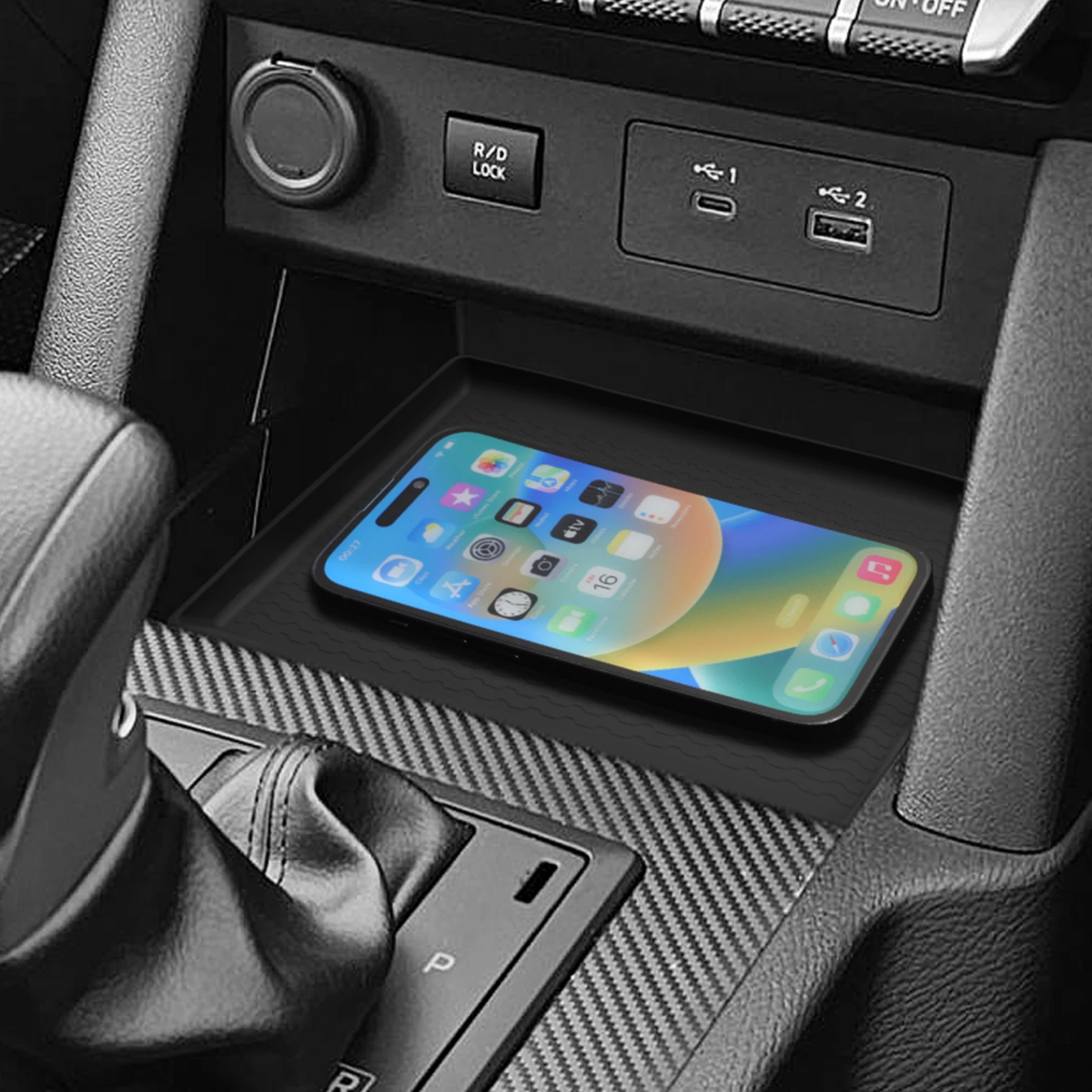 Car Non Slip Mat Non Slip Mat Silicone Anti Slip Pad Silicone Anti Skid Pad for Mitsubishi Triton Center Console Anti Slip Pad Protective Mat Accessories Only Fit Without Wireless Charging Model