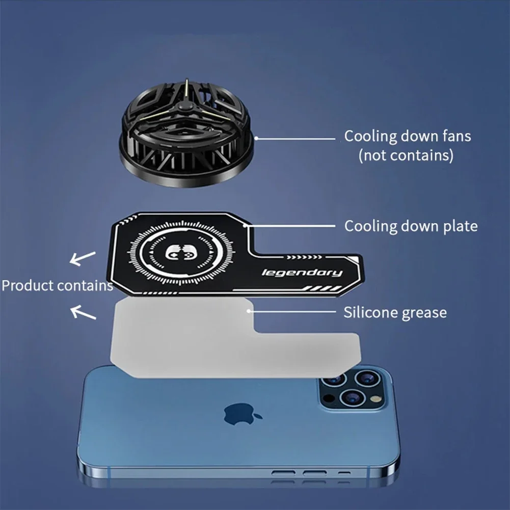 Adesivo radiante magnetico per radiatore con piastra di raffreddamento per telefono cellulare per ventole di raffreddamento del gioco Dissipatore di calore per iPhone/Samsung/Xiaomi - Image 4